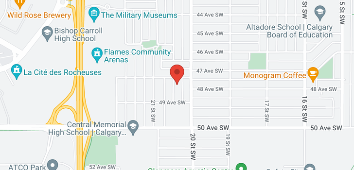 map of 4910 20A ST SW